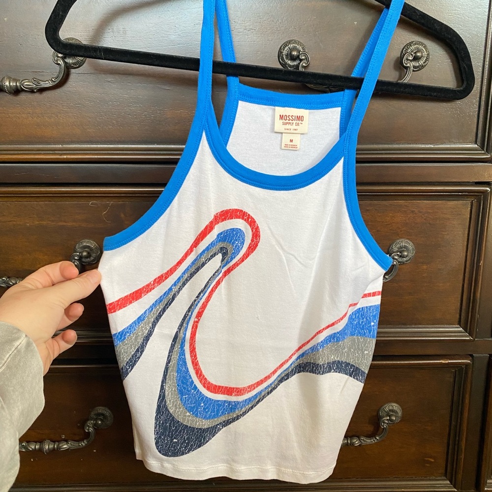 Mossimo, Red/White/Blue Tank Top